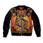 personalised-australia-pisces-platypus-zodiac-bomber-jacket-auz-astrology-aboriginal-red