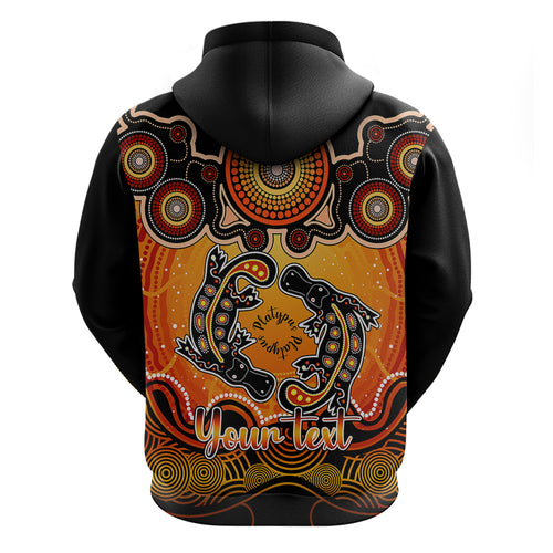 personalised-australia-pisces-platypus-zodiac-hoodie-auz-astrology-aboriginal-red