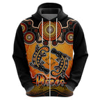 personalised-australia-pisces-platypus-zodiac-hoodie-auz-astrology-aboriginal-red
