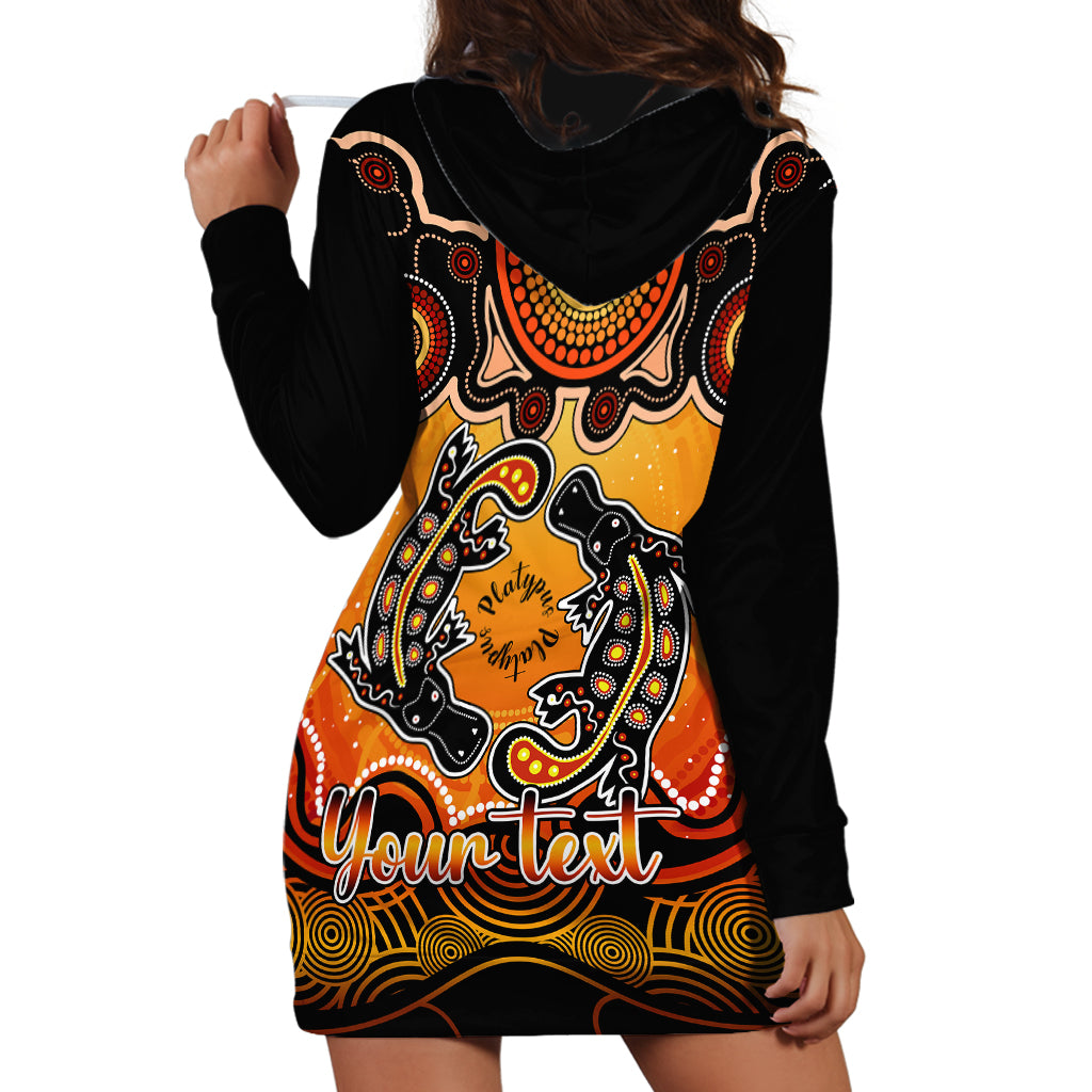 personalised-australia-pisces-platypus-zodiac-hoodie-dress-auz-astrology-aboriginal-red