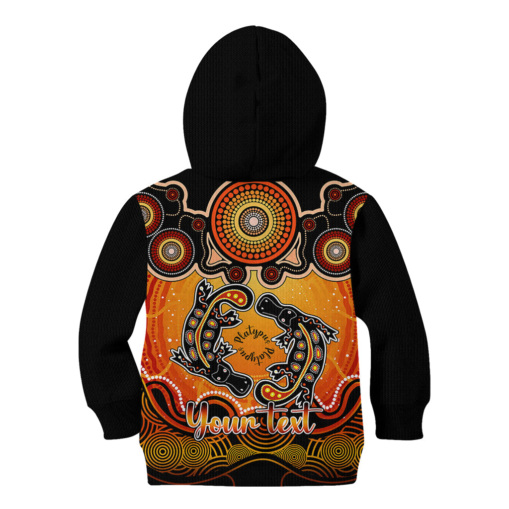personalised-australia-pisces-platypus-zodiac-kid-hoodie-auz-astrology-aboriginal-red