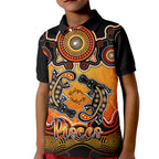 personalised-australia-pisces-platypus-zodiac-kid-polo-shirt-auz-astrology-aboriginal-red