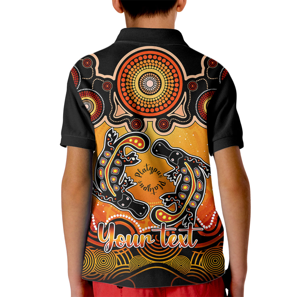 personalised-australia-pisces-platypus-zodiac-kid-polo-shirt-auz-astrology-aboriginal-red