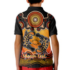 personalised-australia-pisces-platypus-zodiac-kid-polo-shirt-auz-astrology-aboriginal-red