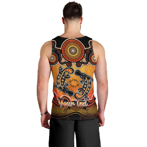 personalised-australia-pisces-platypus-zodiac-men-tank-top-auz-astrology-aboriginal-red