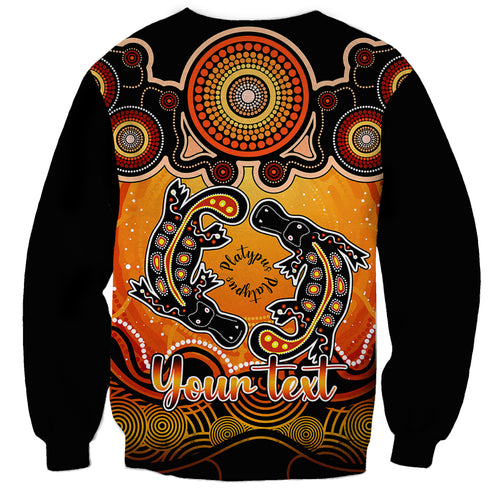 personalised-australia-pisces-platypus-zodiac-sweatshirt-auz-astrology-aboriginal-red