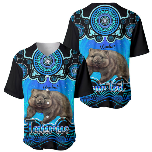 personalised-australia-taurus-wombat-zodiac-baseball-jersey-auz-astrology-aboriginal-aqua