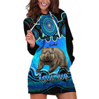 personalised-australia-taurus-wombat-zodiac-hoodie-dress-auz-astrology-aboriginal-aqua