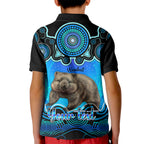 personalised-australia-taurus-wombat-zodiac-kid-polo-shirt-auz-astrology-aboriginal-aqua