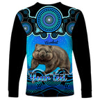 personalised-australia-taurus-wombat-zodiac-long-sleeve-shirt-auz-astrology-aboriginal-aqua