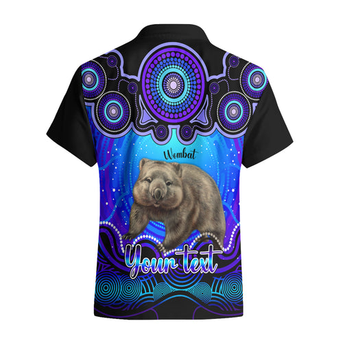 personalised-australia-taurus-wombat-zodiac-hawaiian-shirt-auz-astrology-aboriginal-blue
