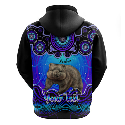 personalised-australia-taurus-wombat-zodiac-hoodie-auz-astrology-aboriginal-blue