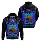 personalised-australia-taurus-wombat-zodiac-hoodie-auz-astrology-aboriginal-blue