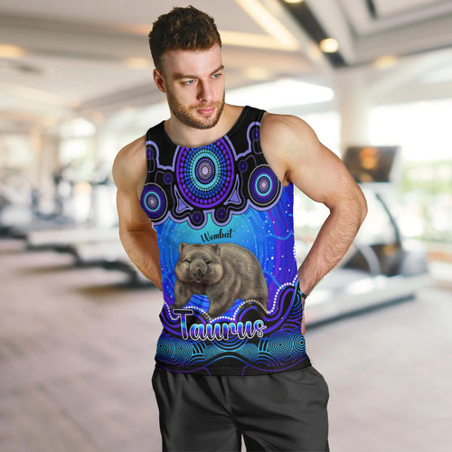 personalised-australia-taurus-wombat-zodiac-men-tank-top-auz-astrology-aboriginal-blue
