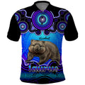 personalised-australia-taurus-wombat-zodiac-polo-shirt-auz-astrology-aboriginal-blue