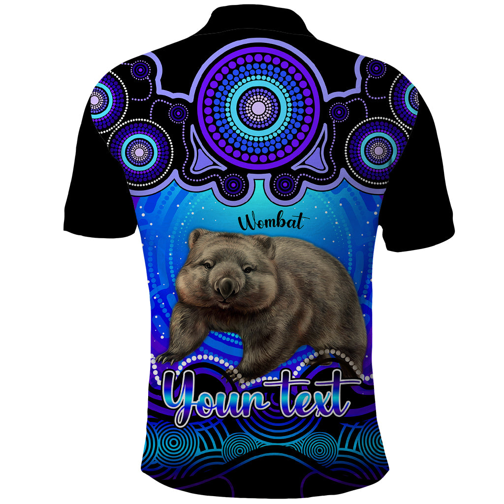 personalised-australia-taurus-wombat-zodiac-polo-shirt-auz-astrology-aboriginal-blue