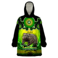 personalised-australia-taurus-wombat-zodiac-wearable-blanket-hoodie-auz-astrology-aboriginal-green