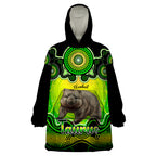personalised-australia-taurus-wombat-zodiac-wearable-blanket-hoodie-auz-astrology-aboriginal-green