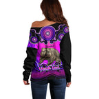 personalised-australia-taurus-wombat-zodiac-off-shoulder-sweater-auz-astrology-aboriginal-magenta