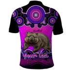 personalised-australia-taurus-wombat-zodiac-polo-shirt-auz-astrology-aboriginal-magenta