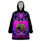 personalised-australia-taurus-wombat-zodiac-wearable-blanket-hoodie-auz-astrology-aboriginal-magenta