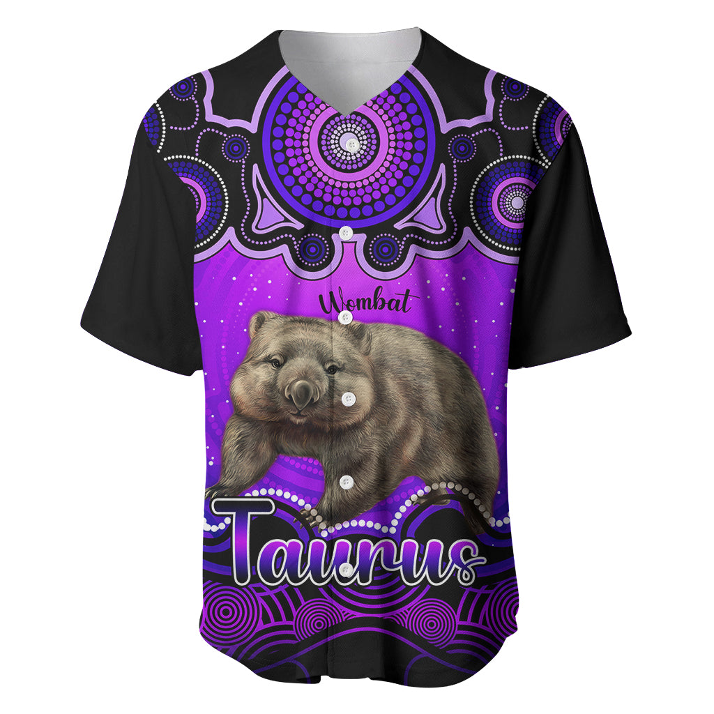 personalised-australia-taurus-wombat-zodiac-baseball-jersey-auz-astrology-aboriginal-purple