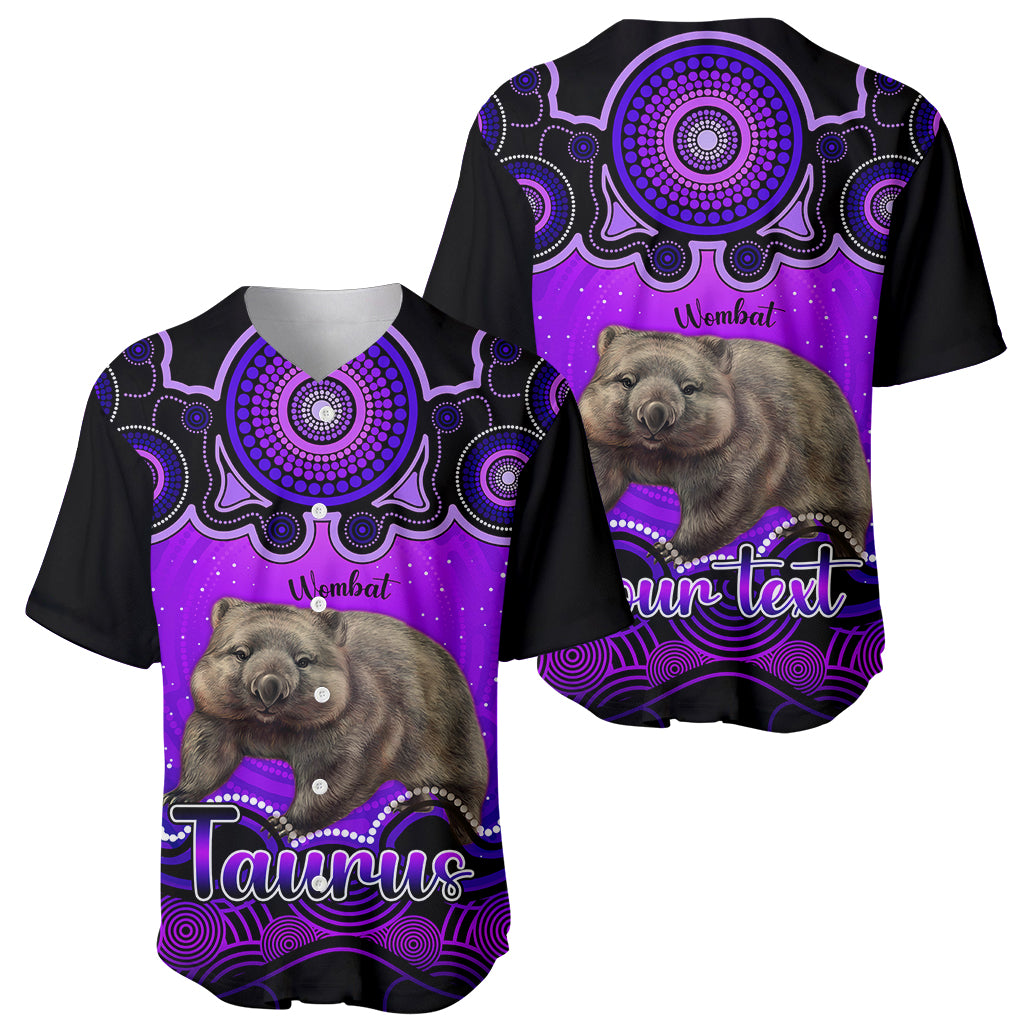 personalised-australia-taurus-wombat-zodiac-baseball-jersey-auz-astrology-aboriginal-purple