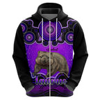 personalised-australia-taurus-wombat-zodiac-hoodie-auz-astrology-aboriginal-purple