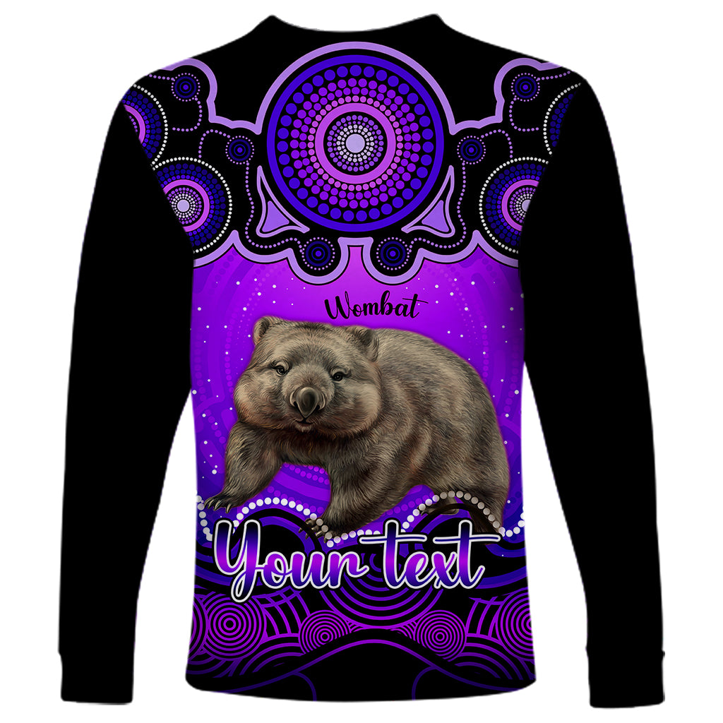 personalised-australia-taurus-wombat-zodiac-long-sleeve-shirt-auz-astrology-aboriginal-purple