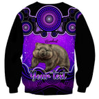 personalised-australia-taurus-wombat-zodiac-sweatshirt-auz-astrology-aboriginal-purple