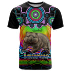 personalised-australia-taurus-wombat-zodiac-t-shirt-auz-astrology-aboriginal-rainbow