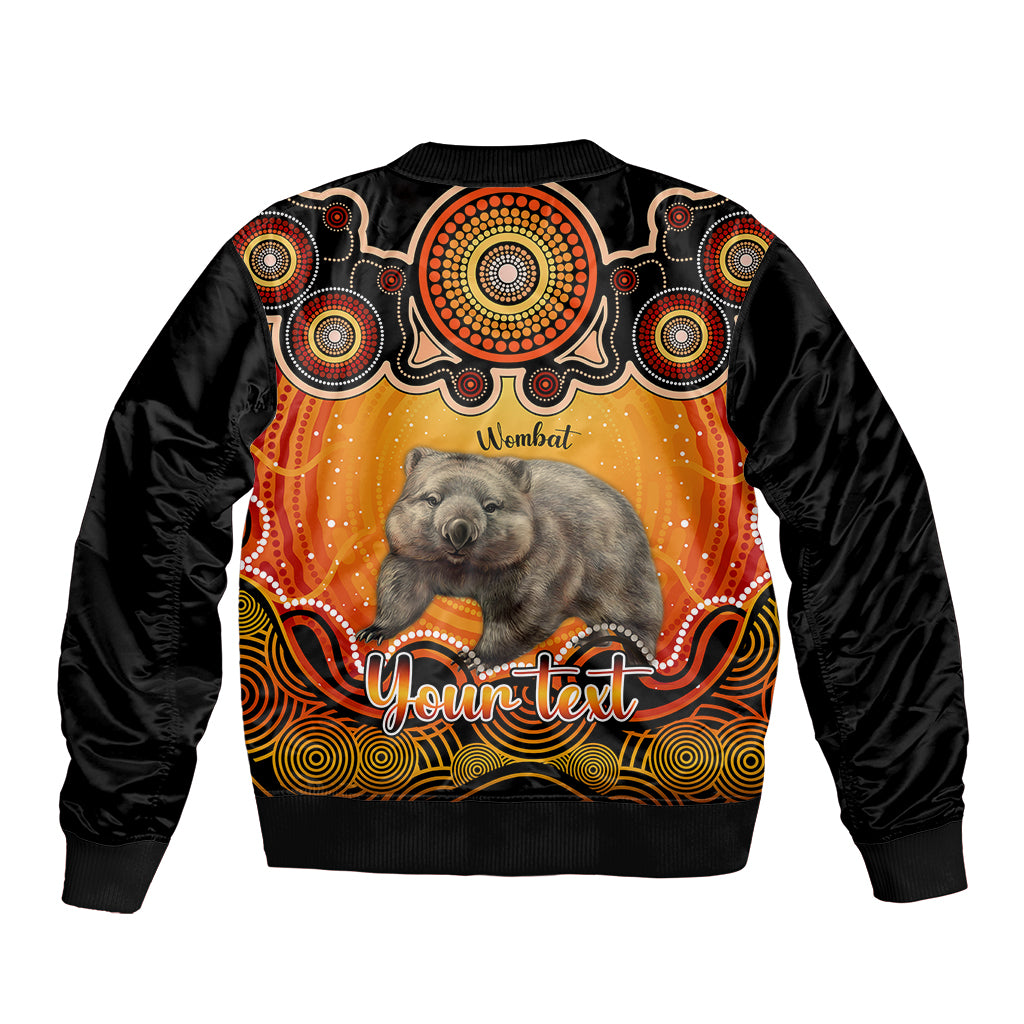 personalised-australia-taurus-wombat-zodiac-sleeve-zip-bomber-jacket-auz-astrology-aboriginal-red
