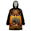 personalised-australia-taurus-wombat-zodiac-wearable-blanket-hoodie-auz-astrology-aboriginal-red