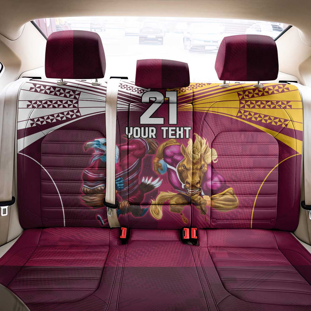Custom Sea Eagles And Broncos Rugby Back Car Seat Cover Sporty Style
