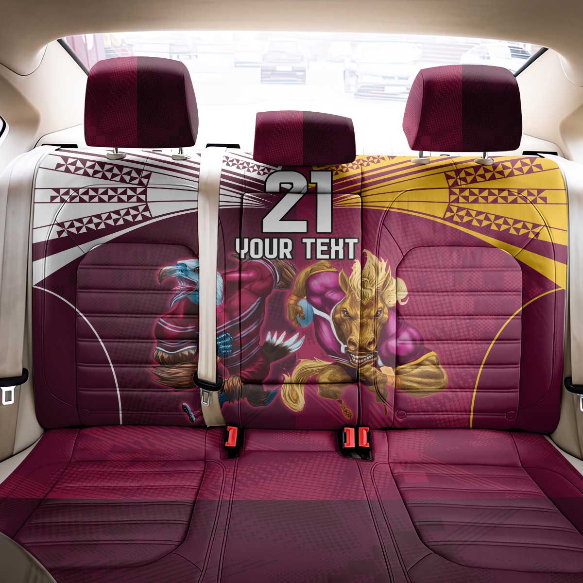 Custom Sea Eagles And Broncos Rugby Back Car Seat Cover Sporty Style