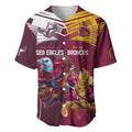 Custom Sea Eagles And Broncos Rugby Baseball Jersey Sporty Style