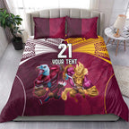Custom Sea Eagles And Broncos Rugby Bedding Set Sporty Style