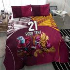 Custom Sea Eagles And Broncos Rugby Bedding Set Sporty Style