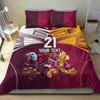Custom Sea Eagles And Broncos Rugby Bedding Set Sporty Style