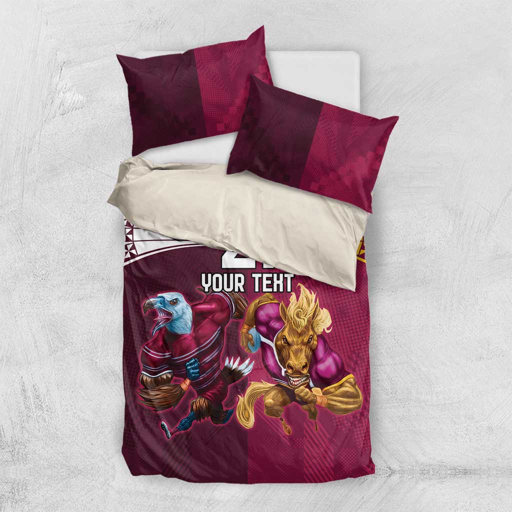 Custom Sea Eagles And Broncos Rugby Bedding Set Sporty Style