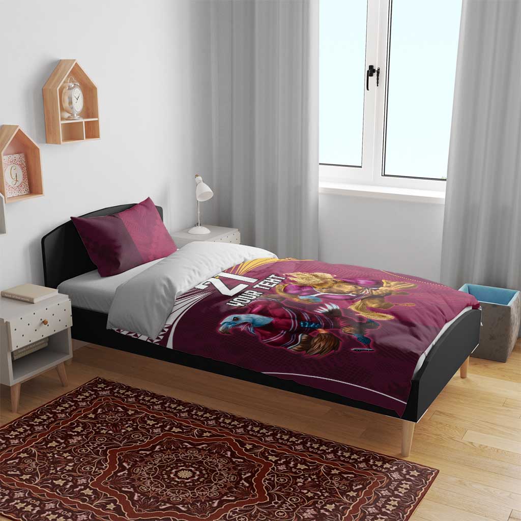 Custom Sea Eagles And Broncos Rugby Bedding Set Sporty Style