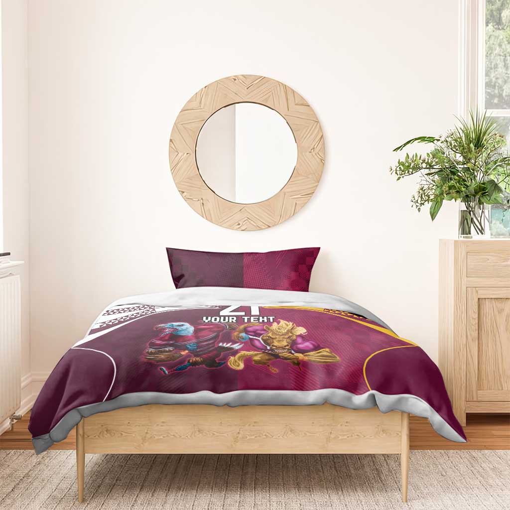 Custom Sea Eagles And Broncos Rugby Bedding Set Sporty Style