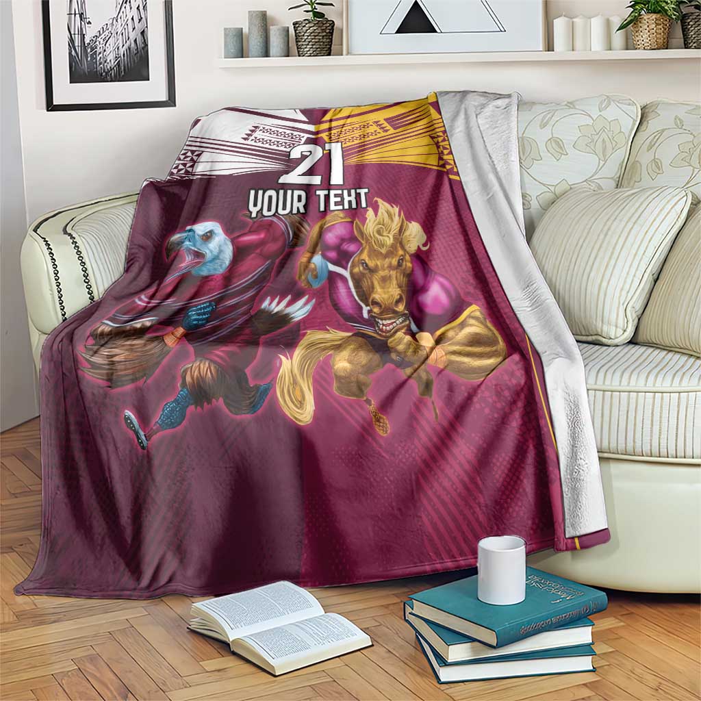 Custom Sea Eagles And Broncos Rugby Blanket Sporty Style