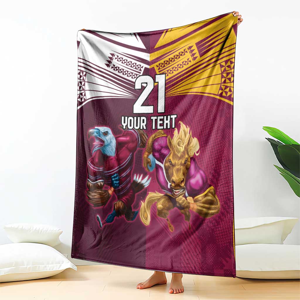 Custom Sea Eagles And Broncos Rugby Blanket Sporty Style