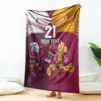 Custom Sea Eagles And Broncos Rugby Blanket Sporty Style
