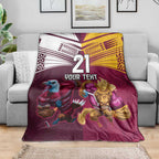 Custom Sea Eagles And Broncos Rugby Blanket Sporty Style