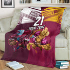 Custom Sea Eagles And Broncos Rugby Blanket Sporty Style