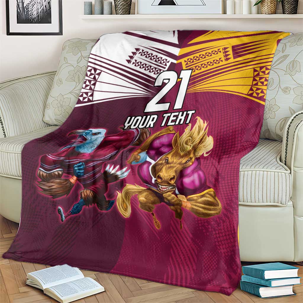 Custom Sea Eagles And Broncos Rugby Blanket Sporty Style