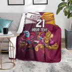 Custom Sea Eagles And Broncos Rugby Blanket Sporty Style