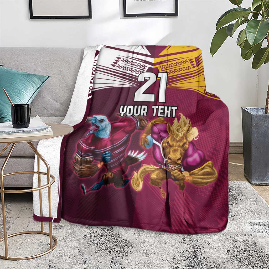 Custom Sea Eagles And Broncos Rugby Blanket Sporty Style